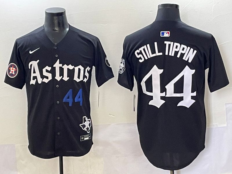 Men 2025 Houston Astros 44 Still Tippin Black Five generations Joint Name Nike MLB Jersey style 5